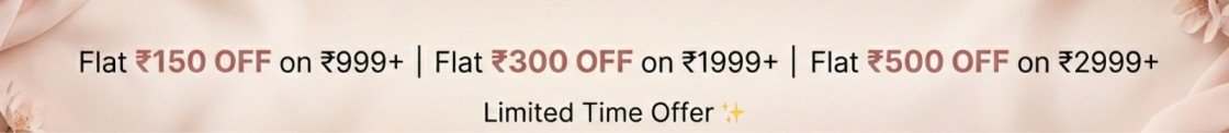 women nightwear discount offer banner showing flat ₹150 ₹300 and ₹500 off on cotton nightwear